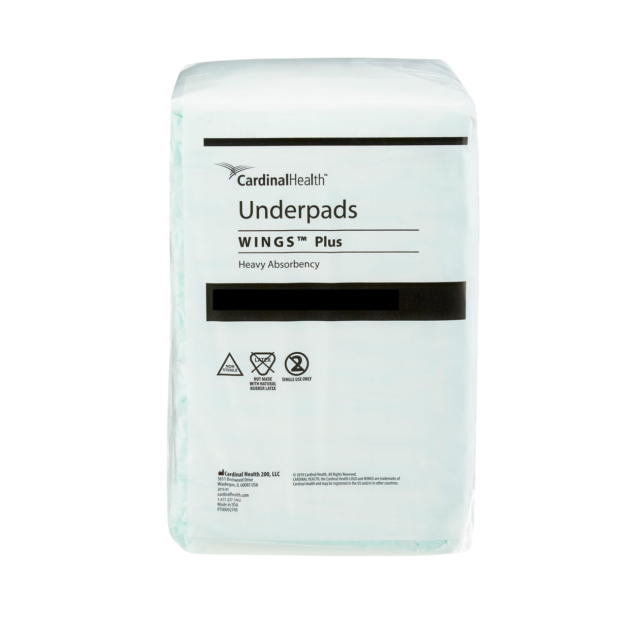 Cardinal Health, Underpads, Wings Plus, 36" X 36"