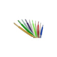 Assorted color disposable medical lancets arranged in a fan shape on a white background