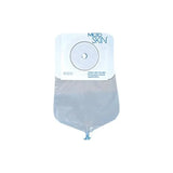 Transparent ostomy pouch with adhesive barrier for stoma care