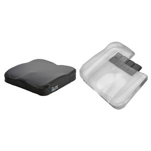 Ergonomic wheelchair seat cushion and transparent inner support for pressure relief