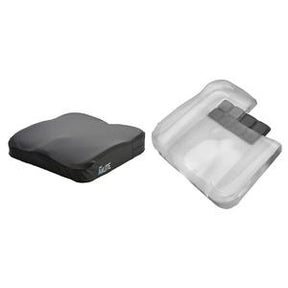 Ergonomic wheelchair seat cushion and transparent inner support for pressure relief