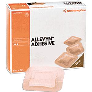 Smith & Nephew ALLEVYN Adhesive sterile foam dressing box and individual wound dressing pad
