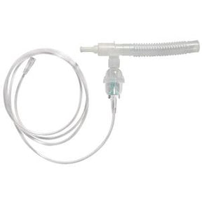 Disposable nebulizer kit with tubing and mouthpiece for respiratory therapy