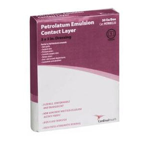 Petrolatum emulsion contact layer wound dressing box for medical use, 3x3 inches