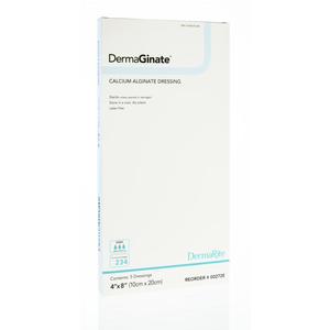 Box of DermaGinate calcium alginate wound dressing, 4x8 inches, medical supply