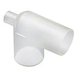Clear plastic oxygen tubing connector for medical respiratory equipment