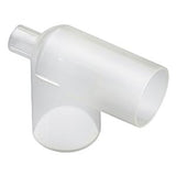 Clear plastic oxygen tubing connector for medical respiratory equipment