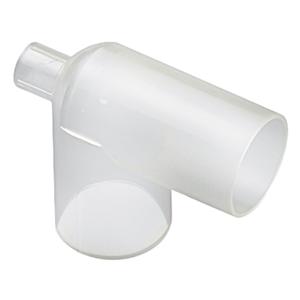 Clear plastic oxygen tubing connector for medical respiratory equipment