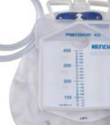 Close-up of a precision medical drainage bag with measurement markings and tubing