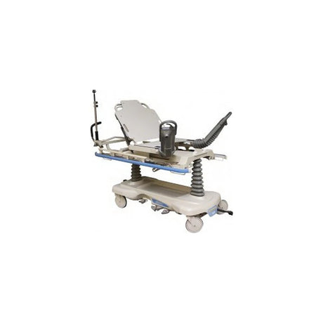 Adjustable medical stretcher bed with wheels and side rails for patient transport