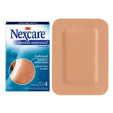 Nexcare waterproof adhesive pad box with one large sterile bandage for wound care