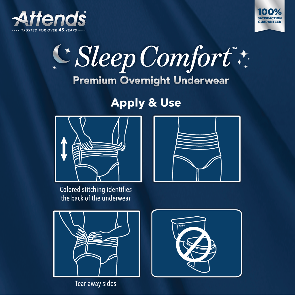 Attends Sleep Comfort™ Premium Overnight Underwear, Large