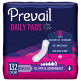 Prevail Incontinence & Postpartum Bladder Control Pads for Women, Ultimate Absorbency, Regular Length