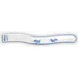 Adhesive medical patch with blue markings for wound or incision care
