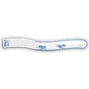 Adhesive medical patch with blue markings for wound or incision care