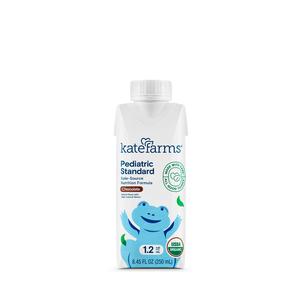 Kate Farms Pediatric Standard Chocolate nutrition formula drink, 8.45 fl oz carton