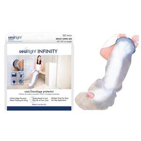 Adult long leg cast and bandage protector for showering, waterproof medical cover