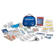 Comprehensive medical kit with bandages, gloves, scissors, gauze, antiseptic wipes, and case