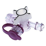 Medical three-way stopcock with luer lock and cap for IV fluid administration