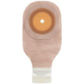 Beige ostomy pouch with adhesive barrier for stoma care and medical supply needs