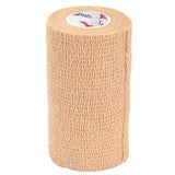 beige self-adhesive medical bandage roll for wound care and compression support