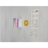 Ostomy barrier ring with measuring guide and product box for home medical supplies