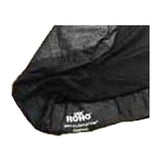 Black ROHO seat cushion cover for mobility devices, close-up view