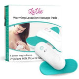 Warming lactation massage pads for improving milk flow, shown with packaging.