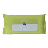 Green pack of bathing wipes for personal hygiene and gentle skin cleansing
