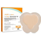 Silicone foam bordered dressing with box, medical wound care supply for home use