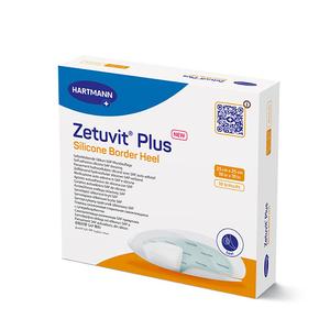 Zetuvit Plus Silicone Border Heel Sap Dressing With Silicone Adhesive, 10" X 10"
