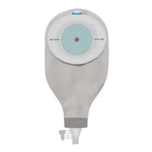 Ostomy pouch with circular adhesive barrier and drainage spout for medical use