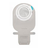 Transparent ostomy bag with adhesive flange and closure, medical supplies for stoma care