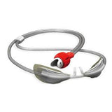 CPAP nasal mask with red connector and flexible tubing for sleep apnea therapy