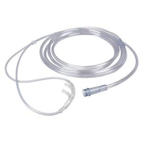 Clear nasal oxygen cannula with tubing, essential medical supply for home respiratory care