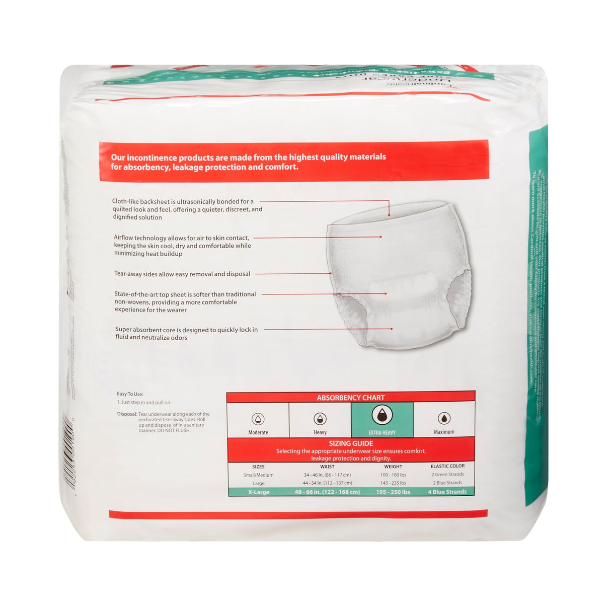 Cardinal Health, Underwear, Sure Care Ultra, X-large, 48"- 66"