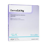 DermaCol/Ag collagen matrix dressing with silver, sterile wound care product box 4x4 inch