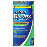 Osteo Bi-Flex Joint Health Triple Strength Turmeric supplement box, 80 coated tablets