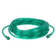 Coiled green oxygen tubing with connectors for home medical supply use