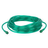 Coiled green oxygen tubing with connectors for home medical supply use