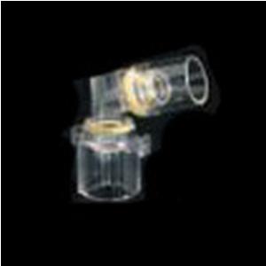 Clear plastic medical connector with rotating joint for respiratory or tubing use