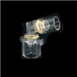 Clear plastic medical connector with rotating joint for respiratory or tubing use