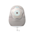 Ostomy pouch with adhesive barrier and drainable closure, medical supply for stoma care