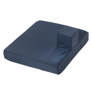 Navy blue medical wheelchair cushion with positioning block for pressure relief support