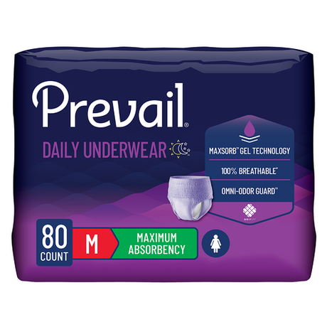 Prevail Incontinence Underwear for Women, Maximum Absorbency, Medium