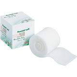 Soft medical gauze bandage roll and packaging for wound care supplies