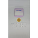 Medical adhesive barrier rings and wipes kit on white background