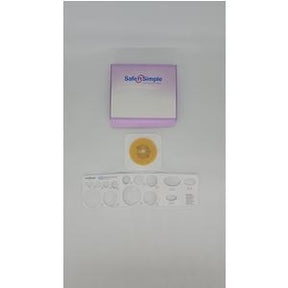 Medical adhesive barrier rings and wipes kit on white background