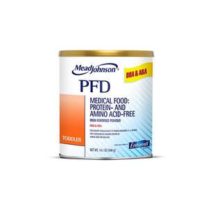 Mead Johnson PFD medical food canister for toddlers, protein and amino acid-free powder