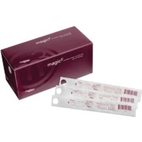 Box of medical catheters with three individually packaged sterile catheters displayed in front